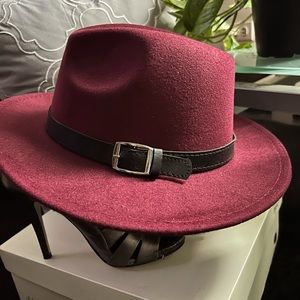 Burgundy Fedora